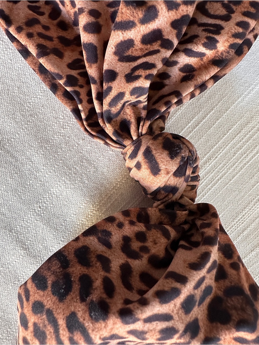 SKATIE Leopard Print Tie-Adjustable Bikini Top L - Bottom M  NWOT - Picture 6 of 13